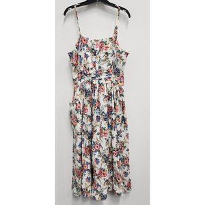 VINTAGE Carroll Reed Womens Dress Fits Like Size 12 Floral Sleeveless Sundress